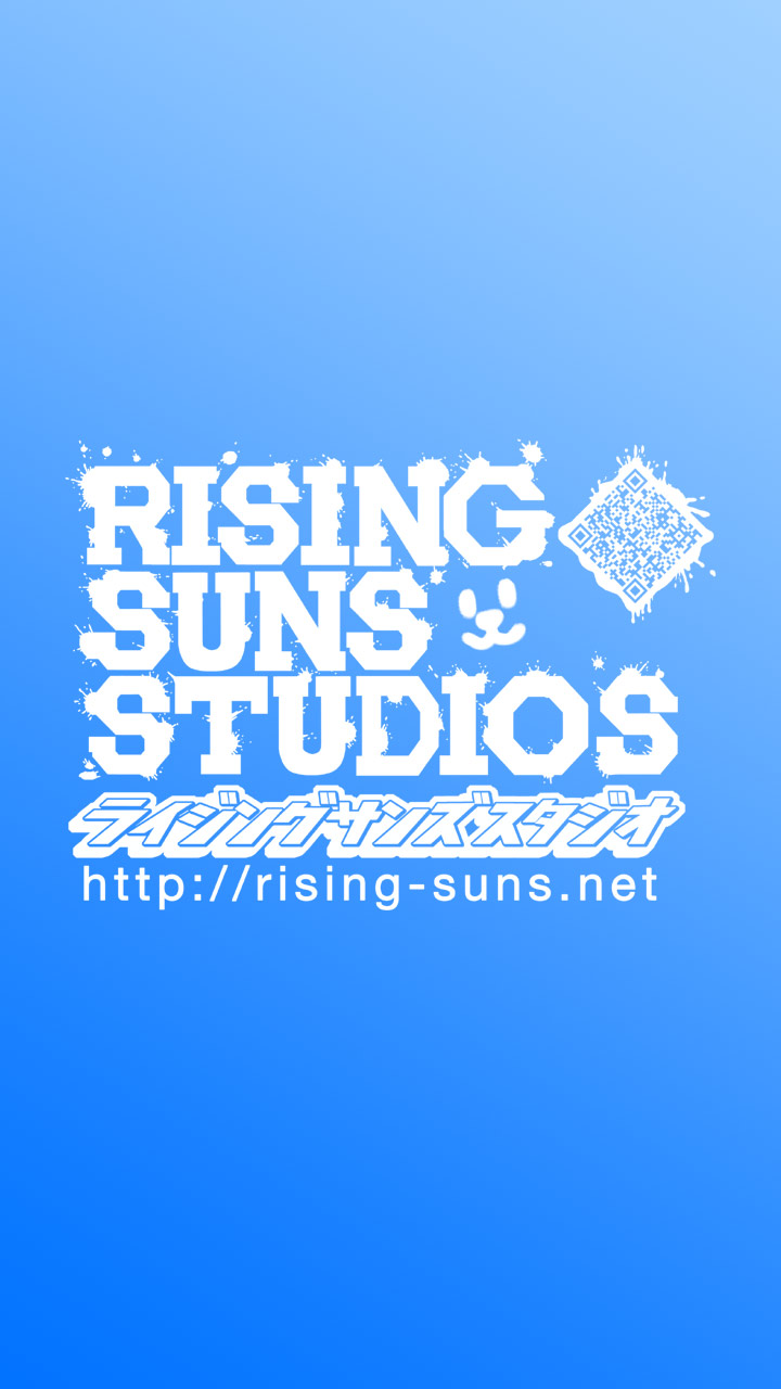 Risinfsuns Studios QRコード斜め 壁紙ブルー