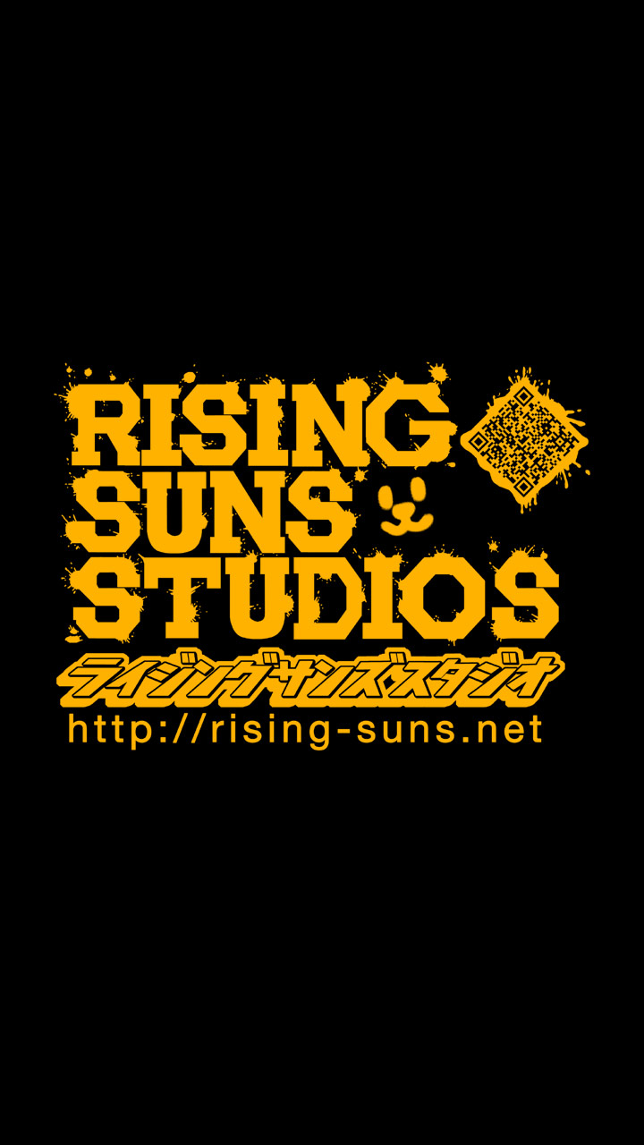 Risinfsuns Studios QRコード斜め 壁紙ブラック