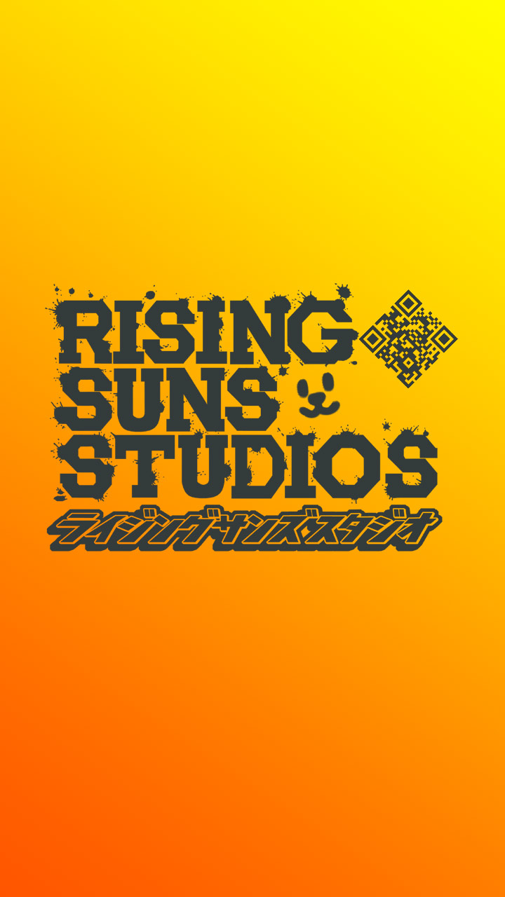Risinfsuns Studios QRコード斜め 壁紙オレンジ