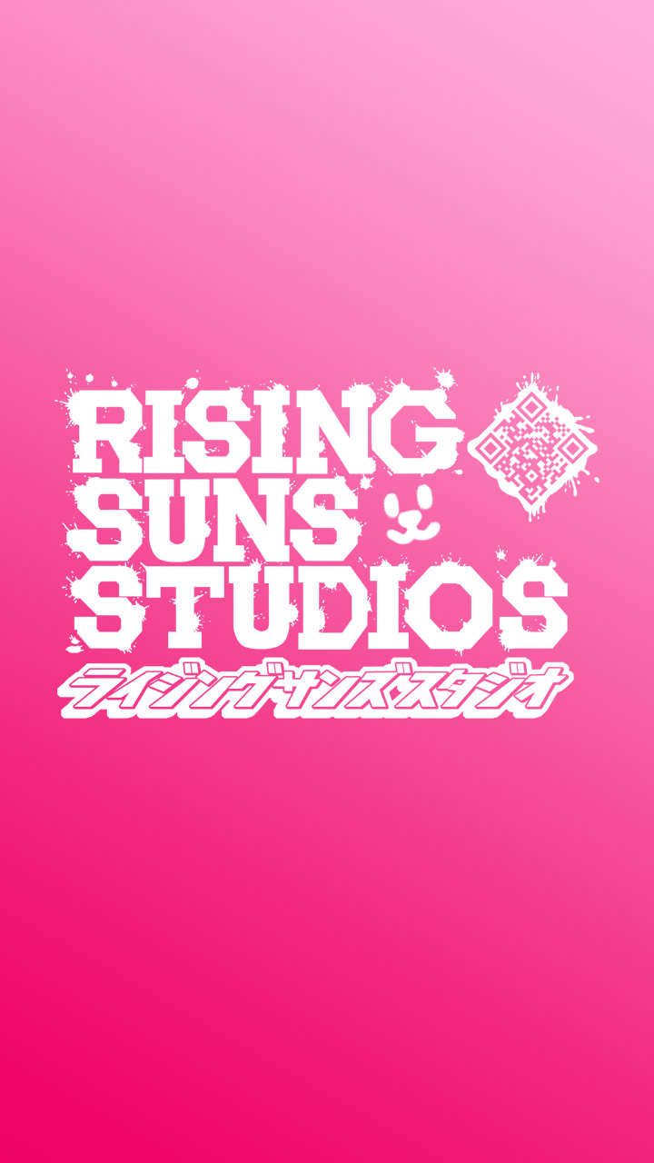 Risinfsuns Studios QRコード斜め 壁紙ピンク